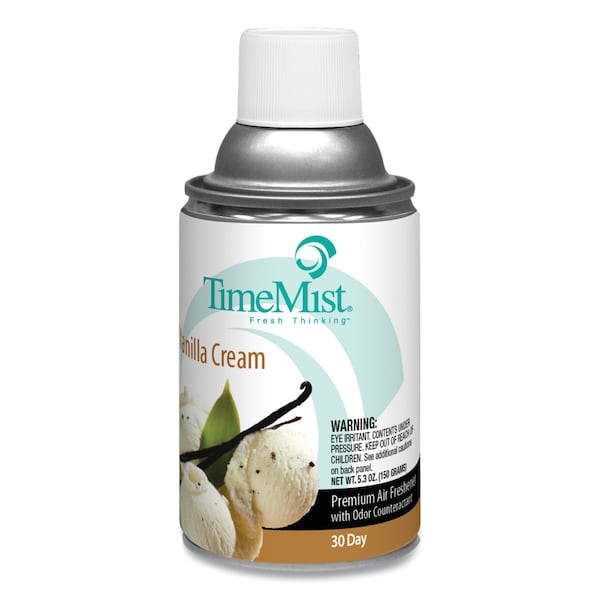 Timemist Premium Metered Air Freshener Refill, Vanilla Cream, 5.3 oz, PK12 TMS1042737 - main